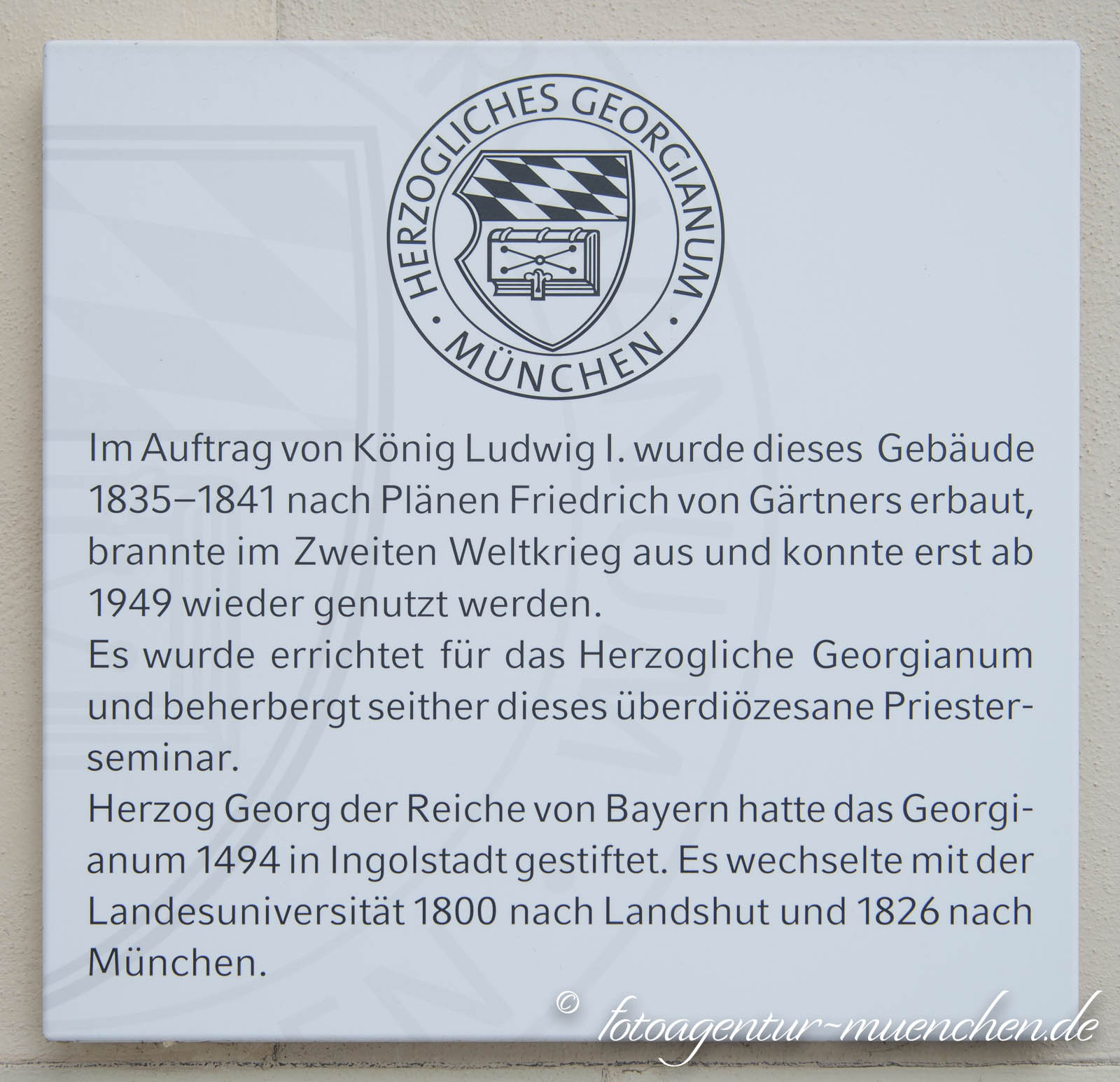 Gedenktafel für das Georgianum