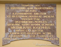 Weiheinschrift - Theatinerkirche