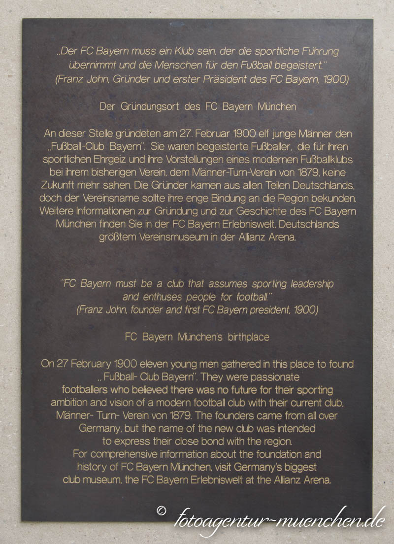 Gerhard Willhalm - Gedenktafel - FC Bayern
