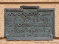 Gedenktafel - Katholisches Jugendheim