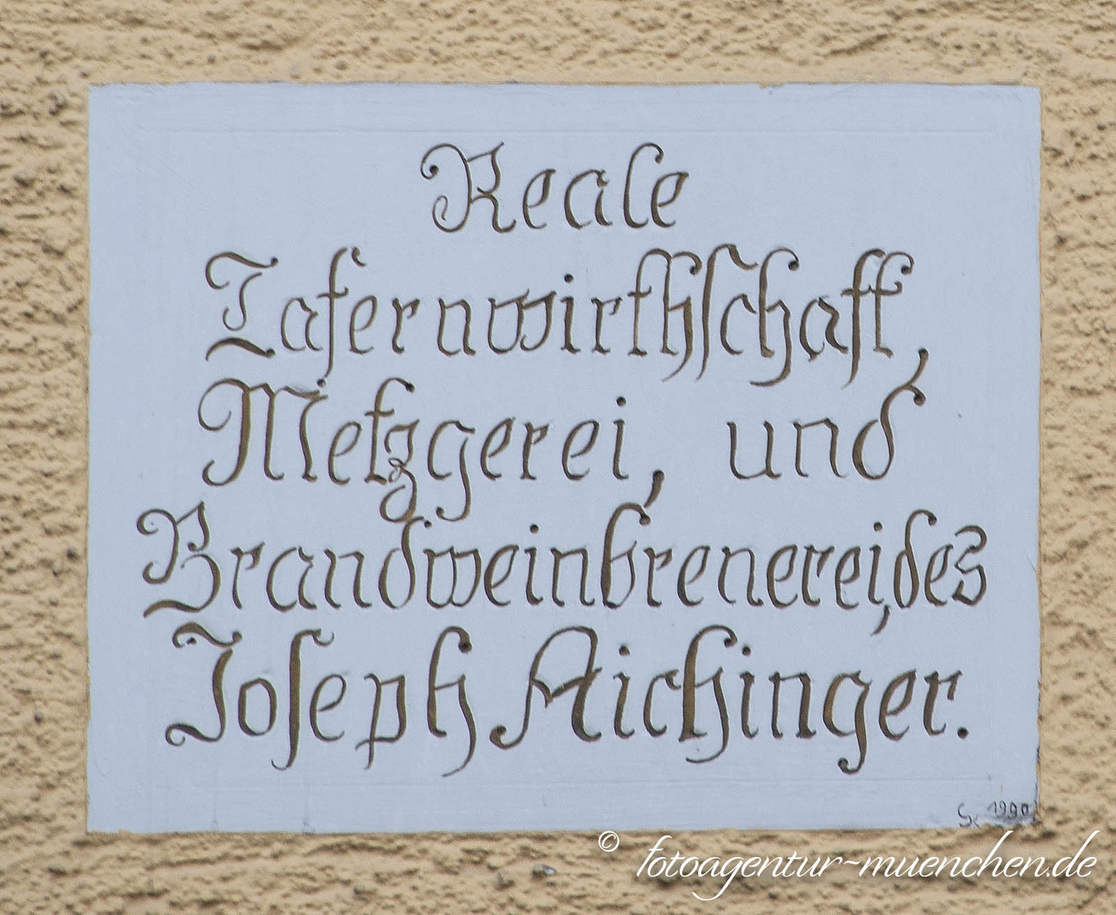 Gedenktafel - Reale Tafernwirtschaft