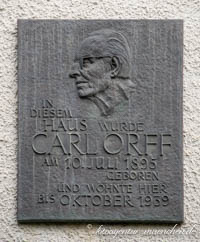 Gedenktafel - Carl Orff