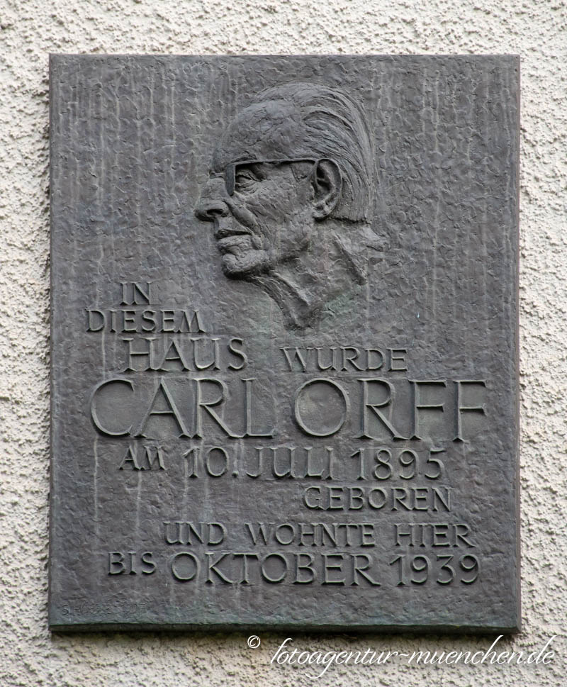 Gedenktafel - Carl Orff – Denkmal/Kunstwerk in München