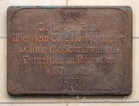 Gedenktafel - Franziska zu Reventlow