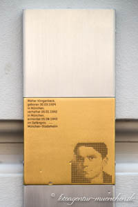 Gerhard Willhalm – Erinnerungstafel für Walter Klingenbeck