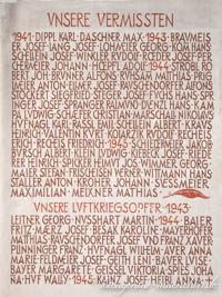 Kriegergedenktafel - St. Pius