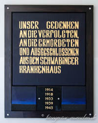 Kriegerdenkmal: Schwabinger Krankenhaus - Opfer