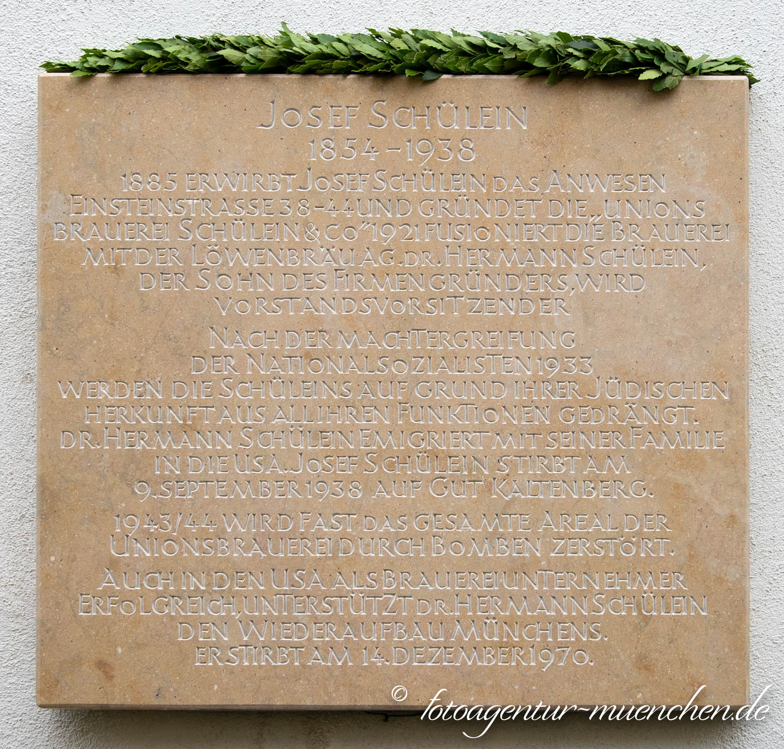 Gedenktafel - Josef Schülein