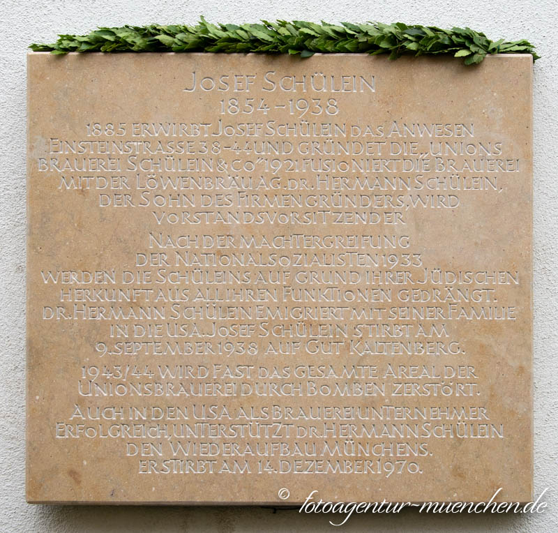 Gedenktafel - Josef Schülein - Preis Toni – Denkmal/Kunstwerk in München