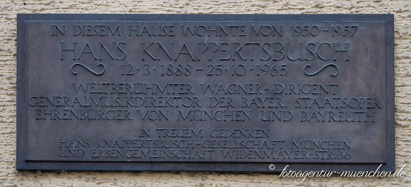 Hans Knappertsbusch – Denkmal/Kunstwerk in München