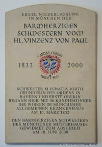Gedenktafel - Barmherzige Schwestern