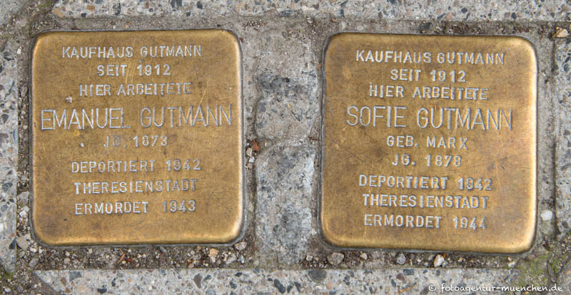 Stolperstein - Sofie und Emanuel Gutmann