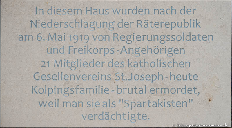 Ermordung von 21 Mitgliedern des Gesellenverein St.-Josef – Denkmal/Kunstwerk in München
