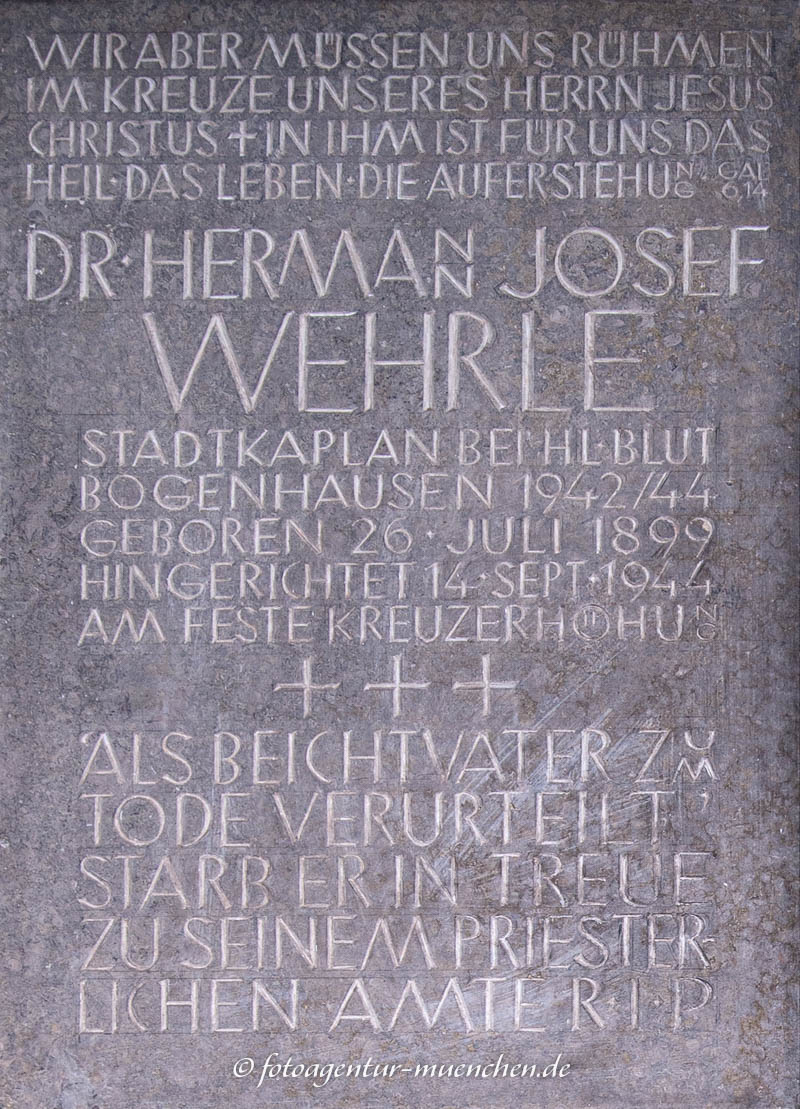 Gedenktafel für Hermann Josef Wehrle - Lill Hansjakob – Denkmal/Kunstwerk in München