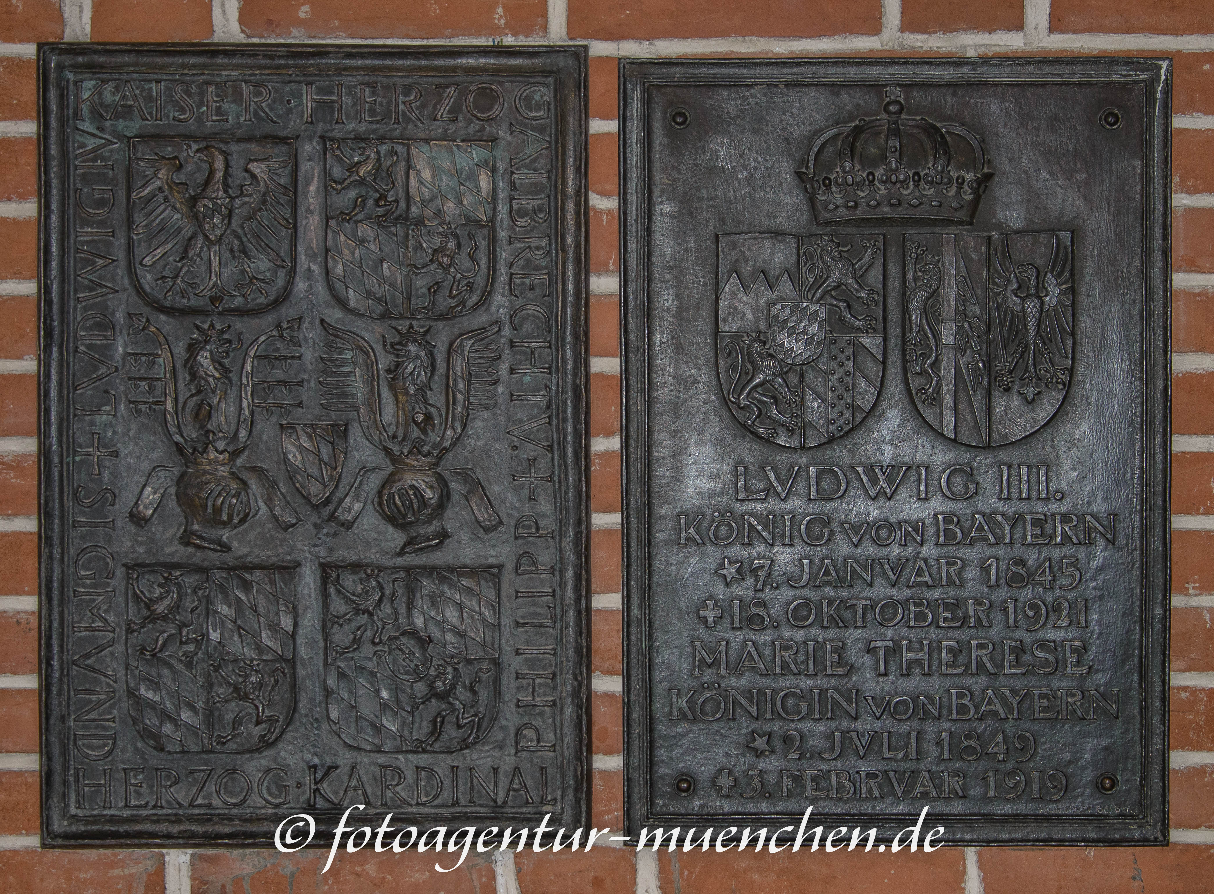 Gedenkplatte - König Ludwig III.