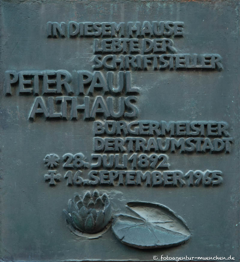 Gedenktafel - Peter Paul Althaus - Klinkenberg Werner – Denkmal/Kunstwerk in München