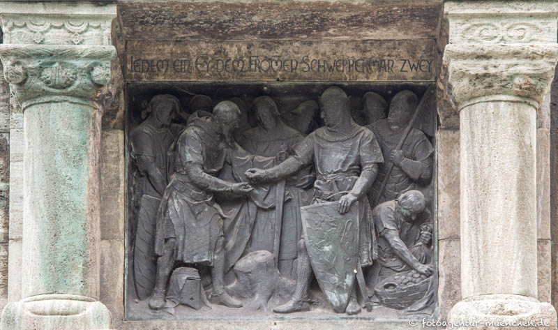Jedem ein Ey, dem fromen Schweppermann zwey - Dittler Emil, Drumm August – Denkmal/Kunstwerk in München