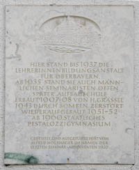 Gedenktafel Lehrerinnenbildungsanstalt