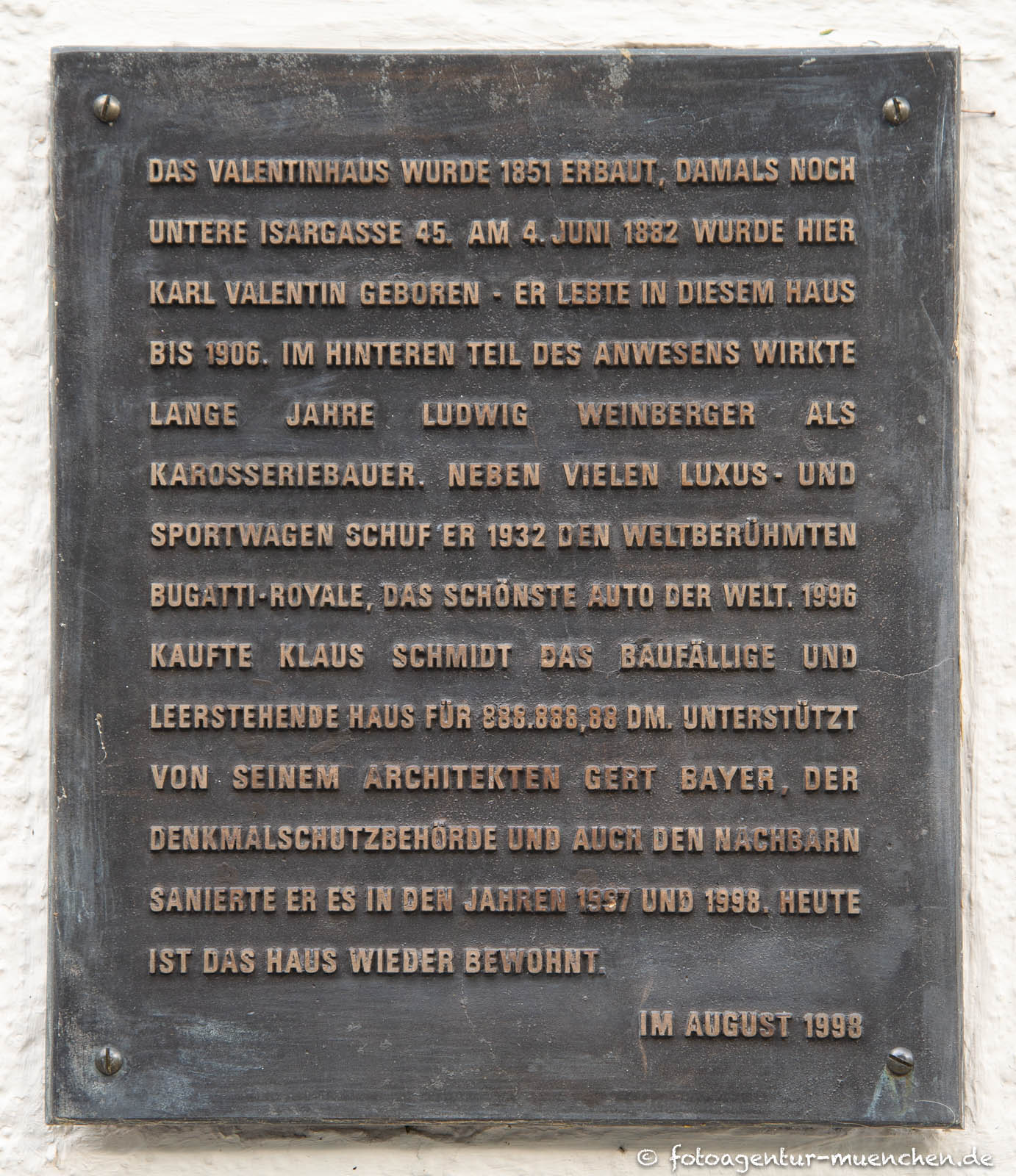 Gedenktafel - Valentinhaus