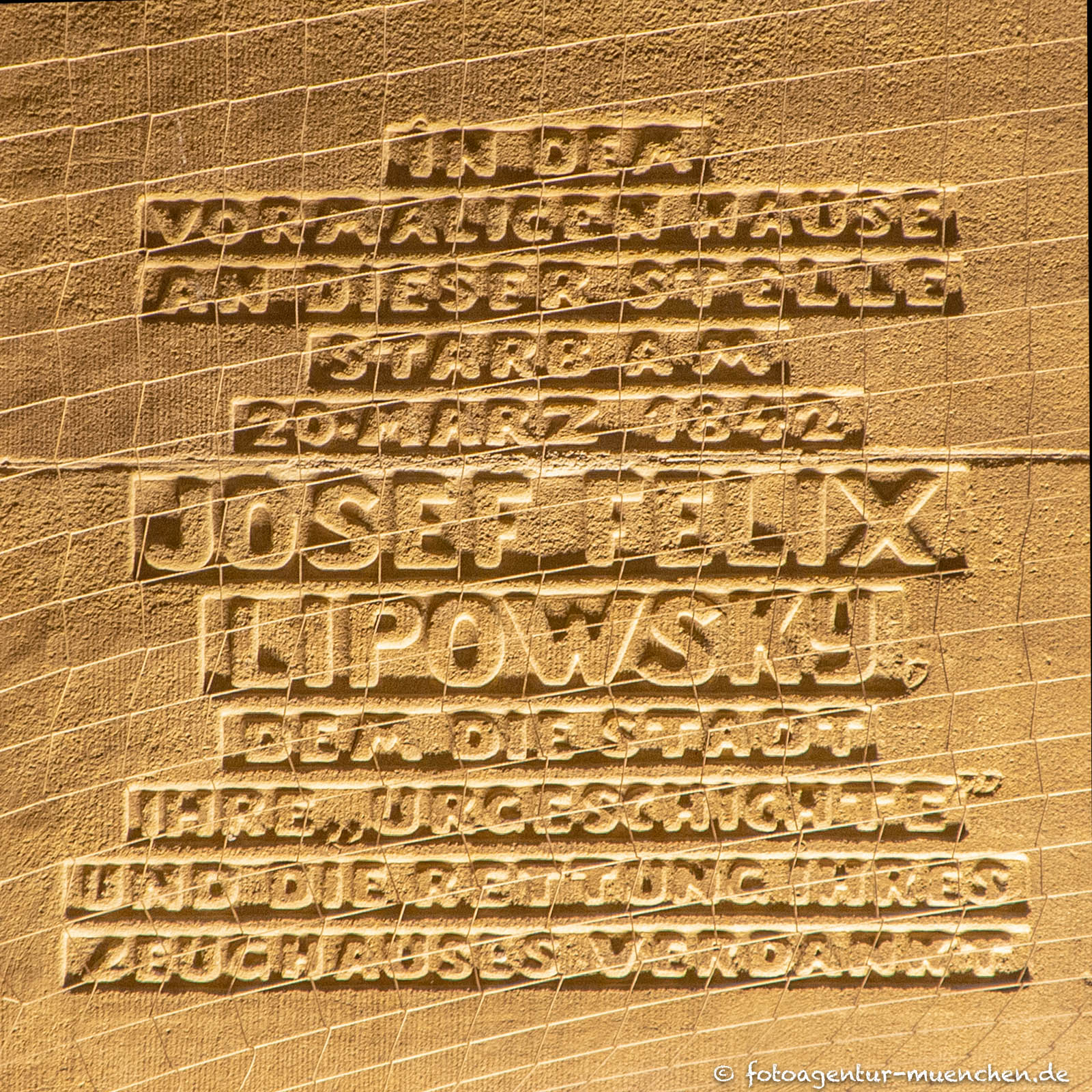 Gedenktafel -  Felix Joseph Lipowsky