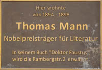 Gedenktafel - Thomas Mann