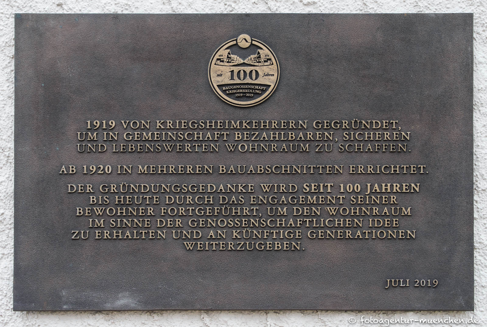 Gedenktafel - Kriegersiedlung