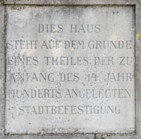 Gedenktafel - Stadtbefestigung