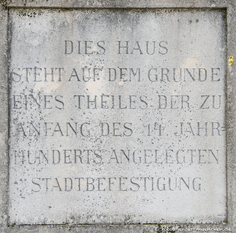 Gedenktafel - Stadtbefestigung – Denkmal/Kunstwerk in München