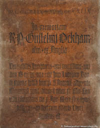 Gedenktafel - Wilhelm von Ockham