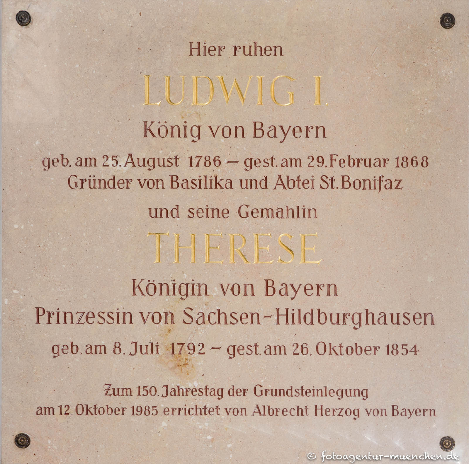 Gedenktafel - König Ludwig I.