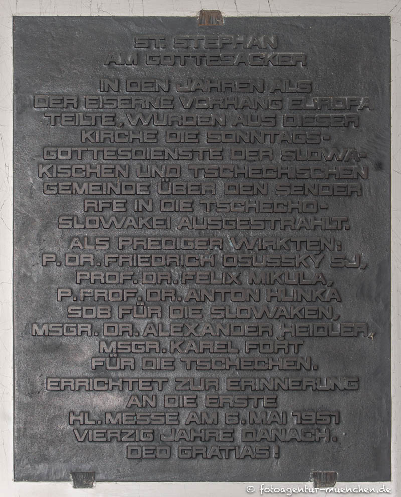 Heilige Messen im Kalten Krieg – Denkmal/Kunstwerk in München