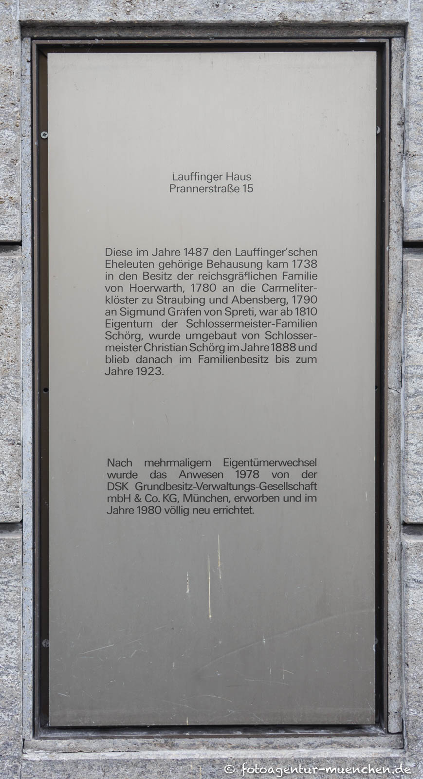 Gedenktafel - Lauffinger Haus