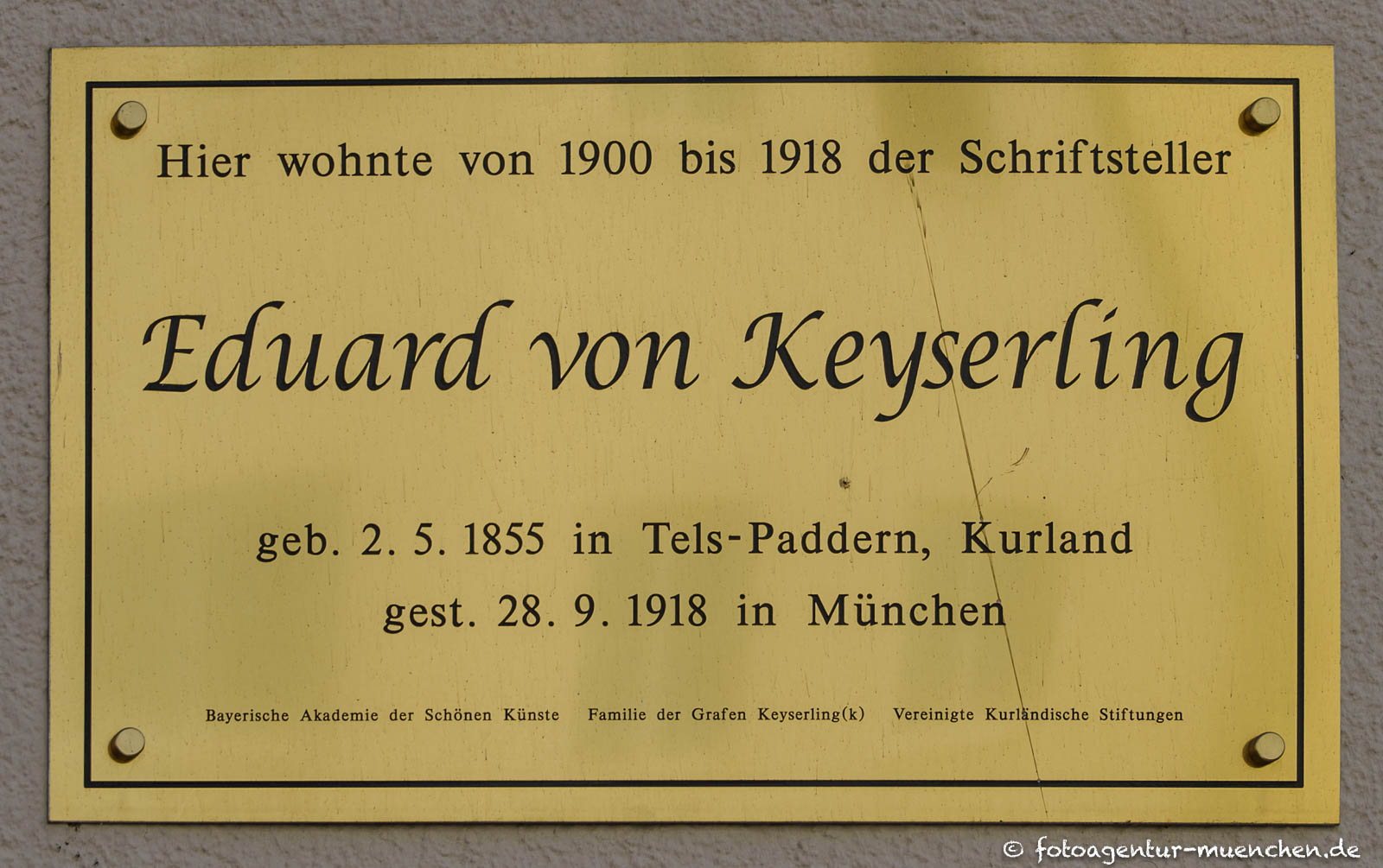 Gedenktafel - Eduard von Keyserling