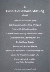 Gerhard Willhalm – Gedenktafel - Luise Kiesselbach