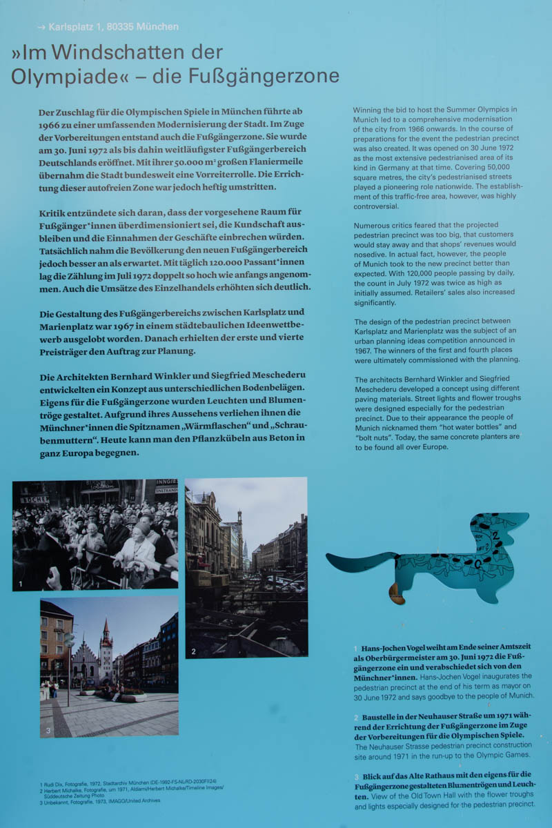 4. „Im Windschatten der Olympiade“ – die Fußgängerzone – Denkmal/Kunstwerk in München