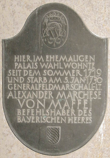Gedenktafel - Palais Maffei