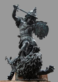 Mariensäule - Putti mit Löwen