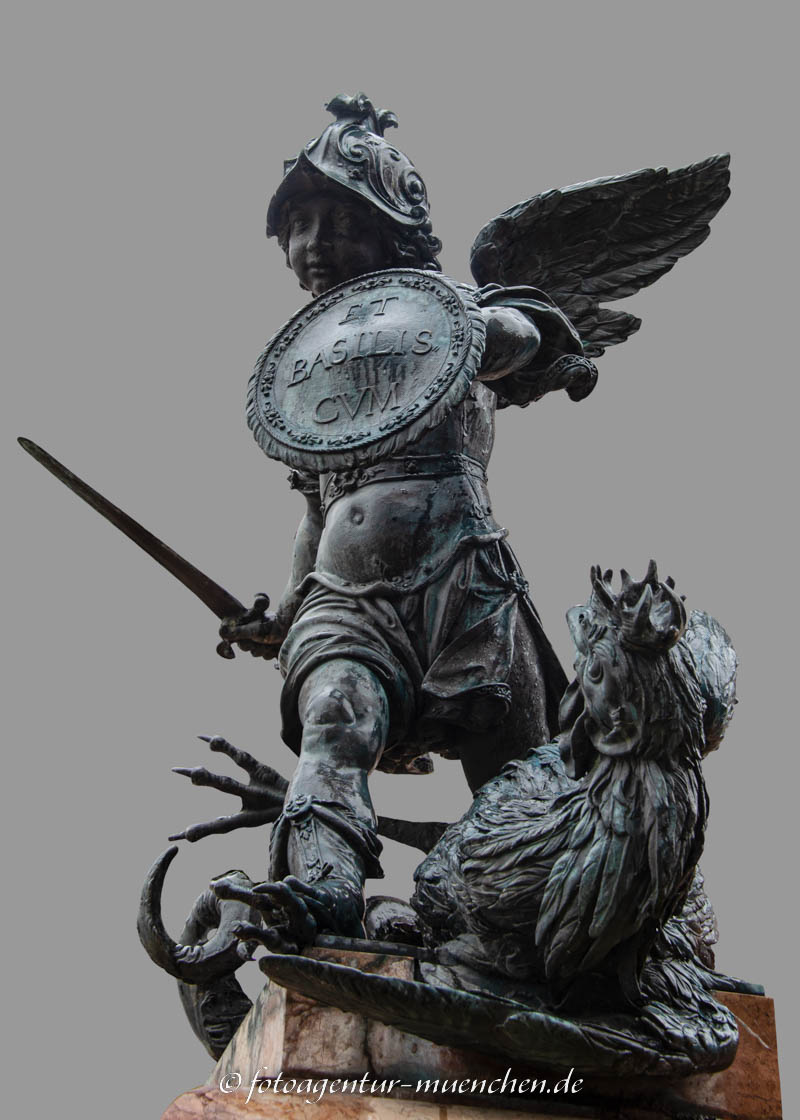 Mariensäule - Putti mit Basilisk