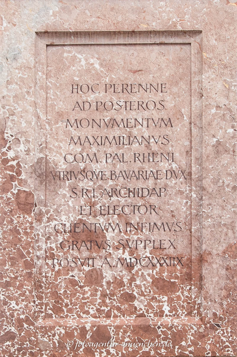 Mariensäule - Inschrift 1