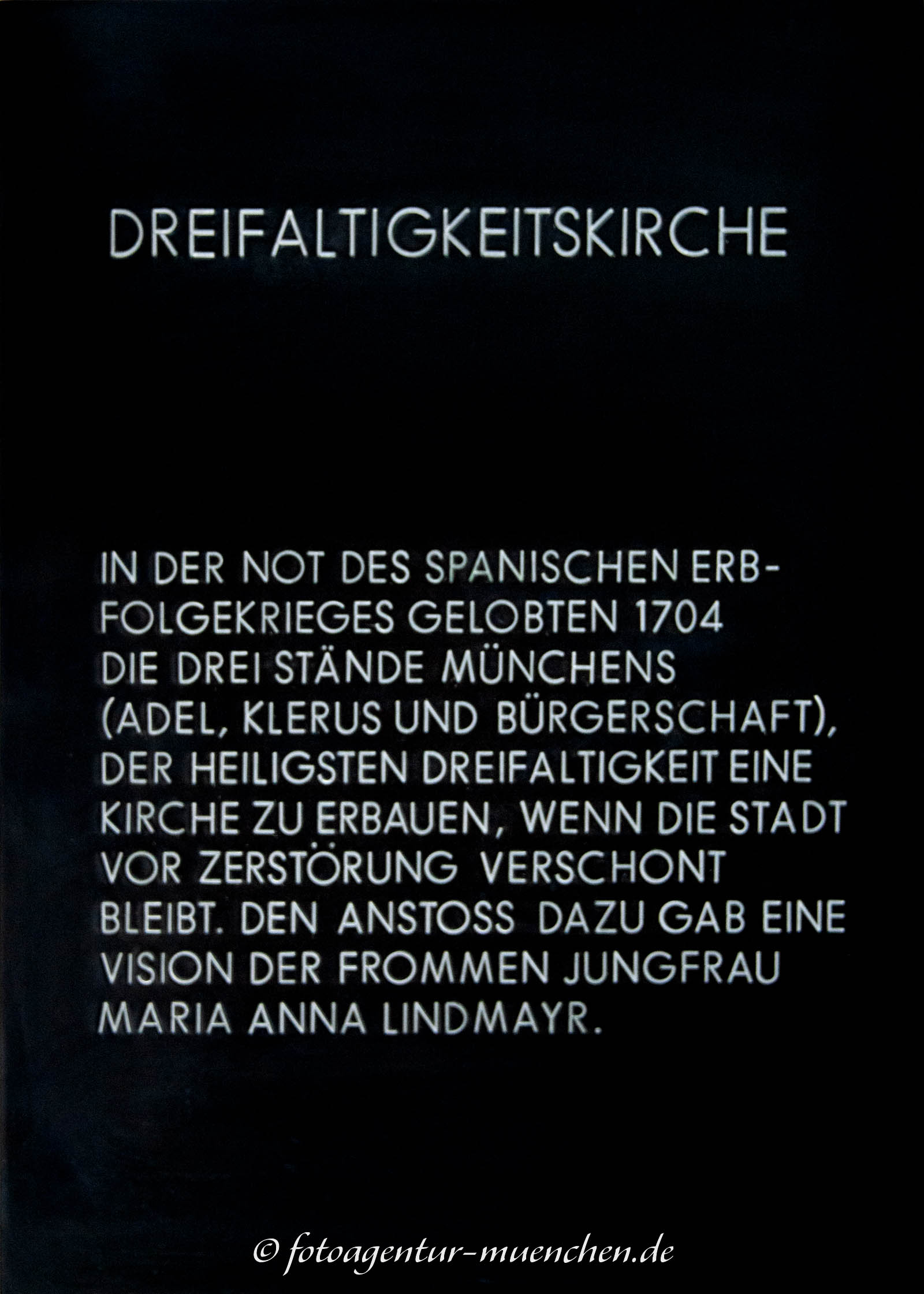 Gedenktafel - Dreifaltigkeitskirche