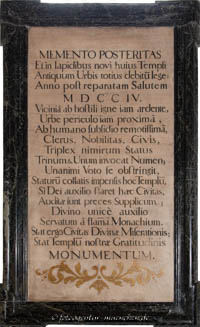 Dreifaltigkeitskirche - Gedenktafel