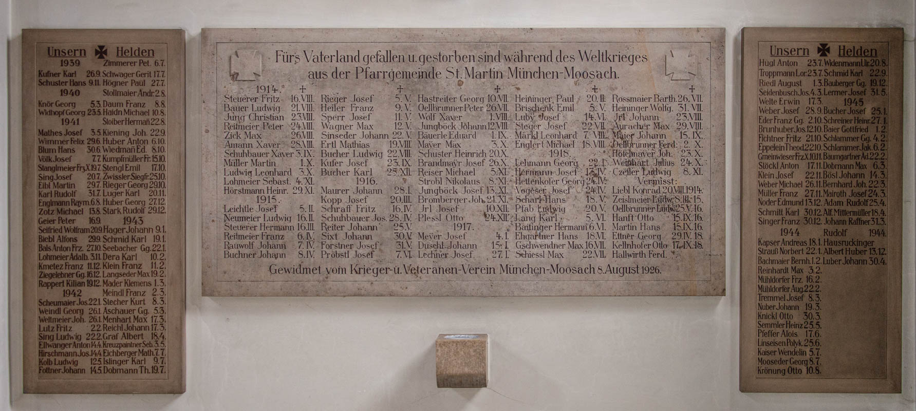 Kriegergedenktafel St. Martin – Denkmal/Kunstwerk in München