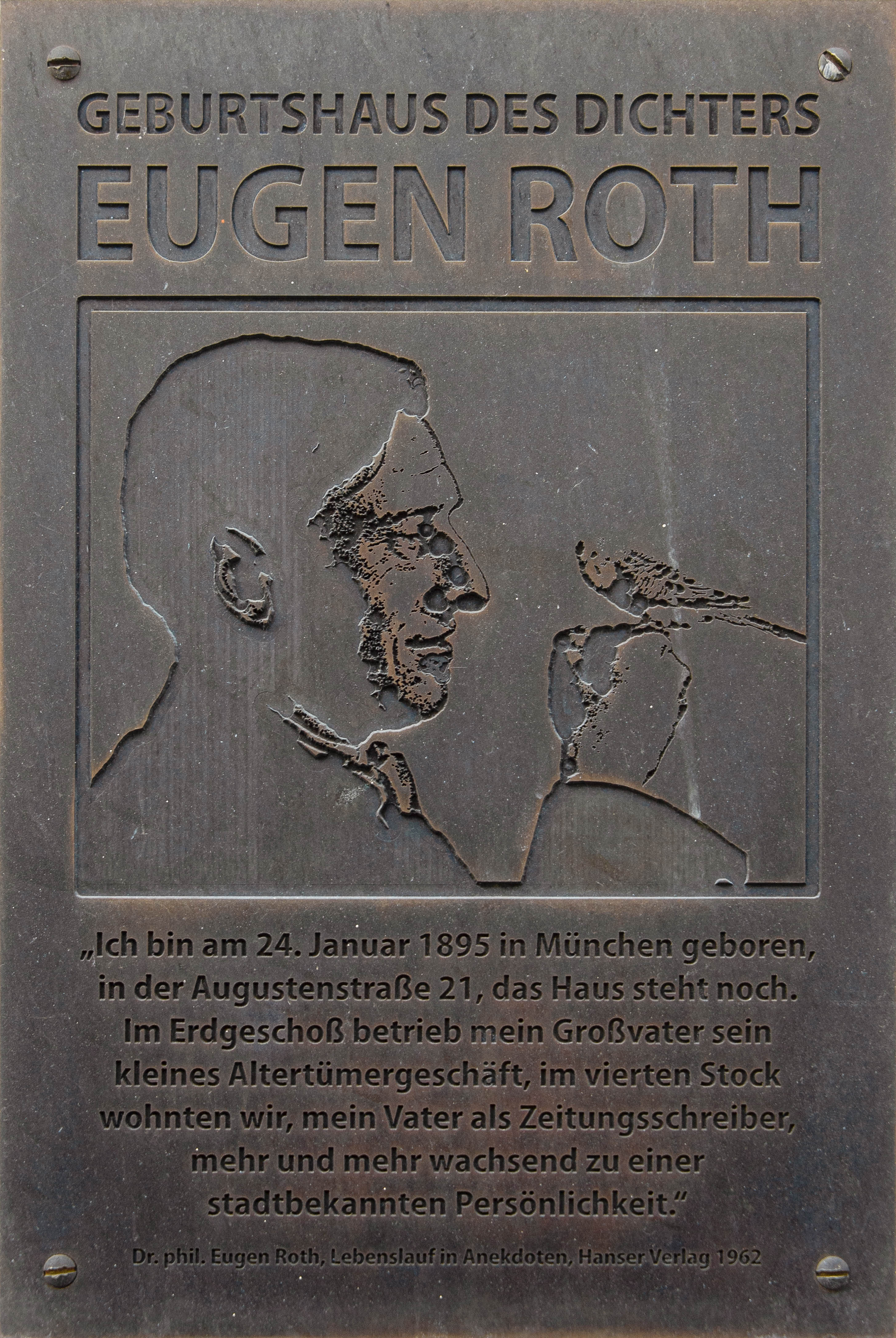 Gedenktafel - Eugen Roth