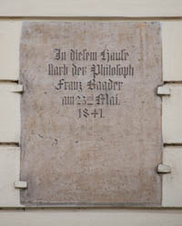 Gedenktafel - Franz Xaver Baader