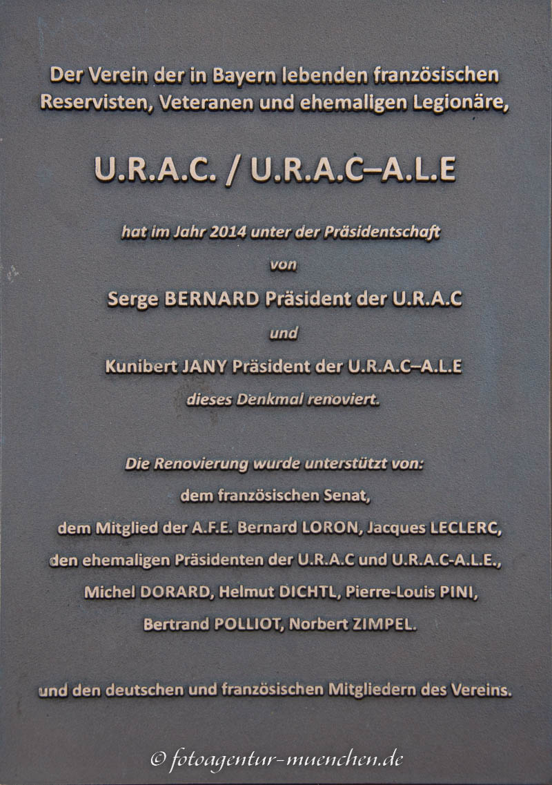Gedenktafel - Französische Kriegsgefangene 1870/71 – Denkmal/Kunstwerk in München