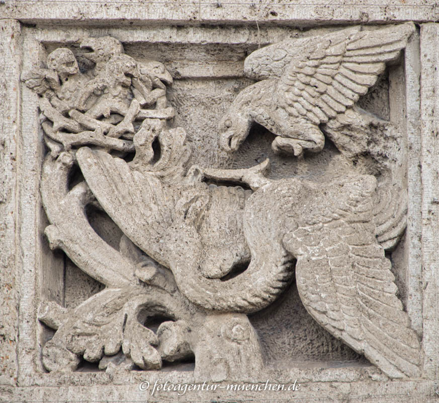 Adler mit Reiher - Seidler Julius – Denkmal/Kunstwerk in München