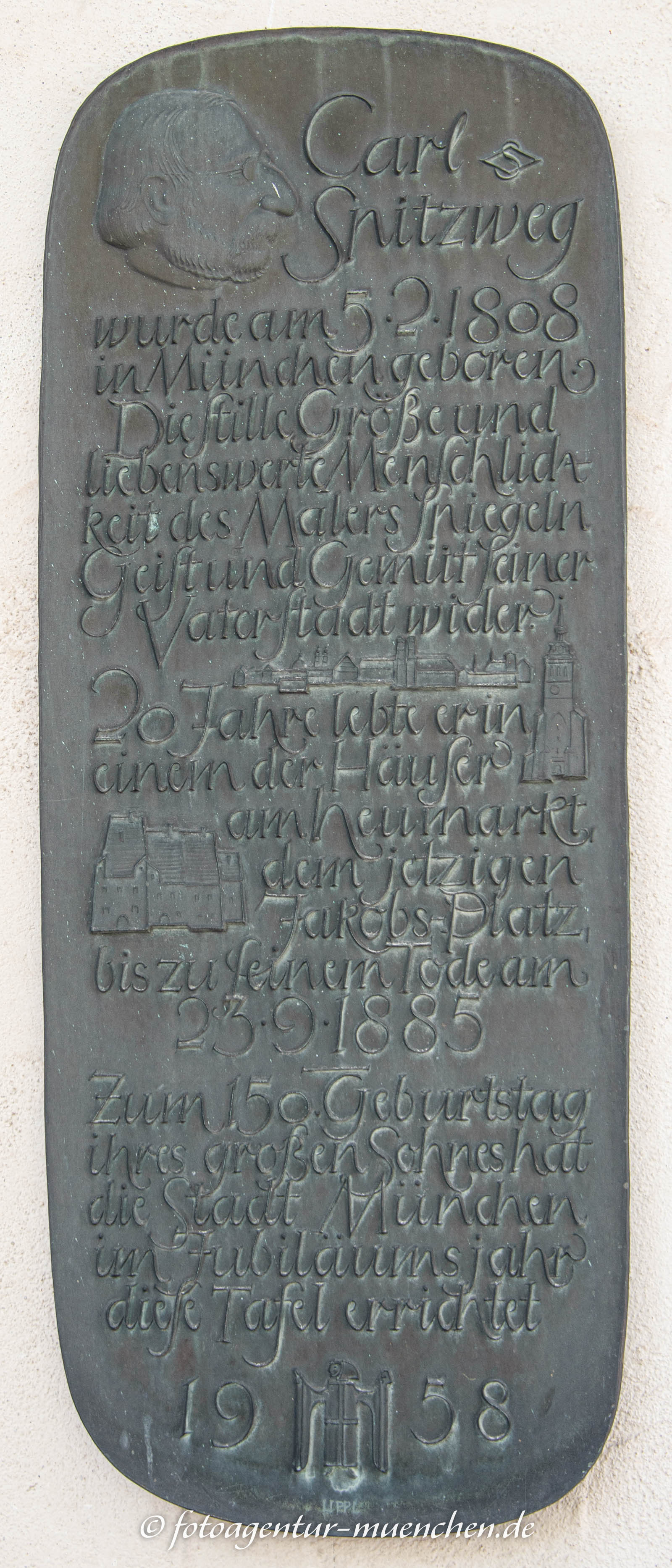 Gedenktafel für Carl Spitzweg