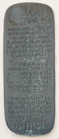 Gerhard Willhalm – Gedenktafel für Carl Spitzweg