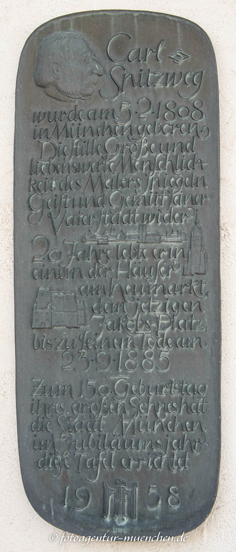 Gedenktafel für Carl Spitzweg