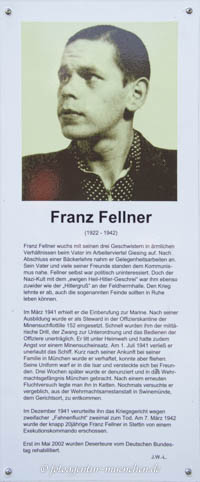 Kriegerdenkmal: Gedenkstele für Franz Fellner - Kastner Wolfram, Reuther Ingrid, Grube Ernst, Mühldorfer Friedbert, Strauß Eva, Wagemann-Laquai Judi